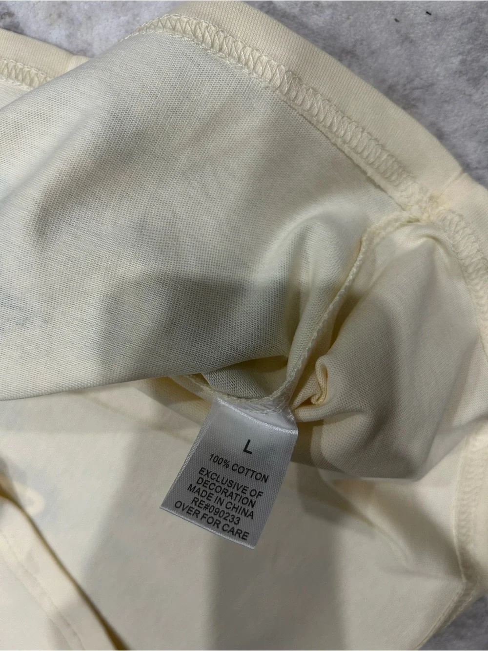 Men’s Cream Graphic Tee - Angel Wave Print
